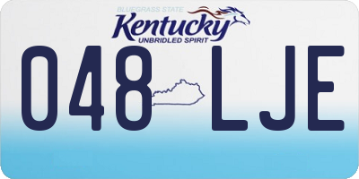 KY license plate 048LJE