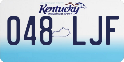 KY license plate 048LJF