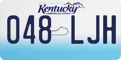 KY license plate 048LJH