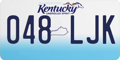 KY license plate 048LJK