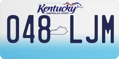 KY license plate 048LJM