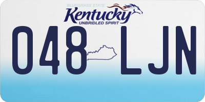 KY license plate 048LJN