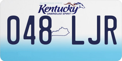 KY license plate 048LJR