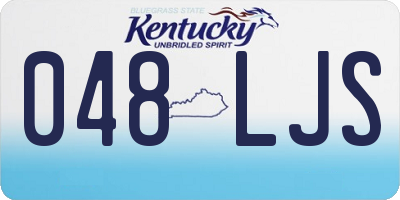 KY license plate 048LJS
