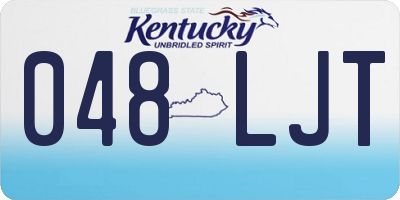 KY license plate 048LJT