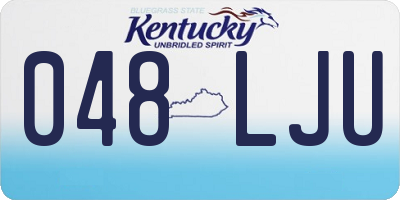 KY license plate 048LJU