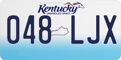 KY license plate 048LJX