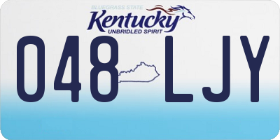 KY license plate 048LJY