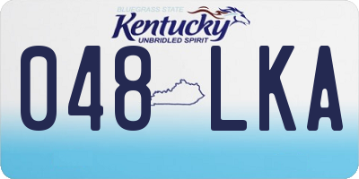 KY license plate 048LKA