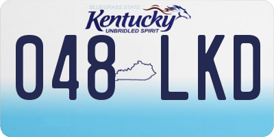 KY license plate 048LKD