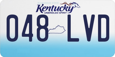KY license plate 048LVD