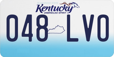 KY license plate 048LVO