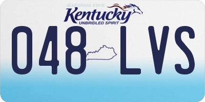 KY license plate 048LVS
