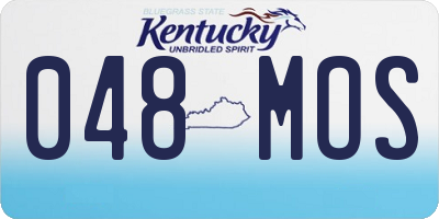 KY license plate 048MOS