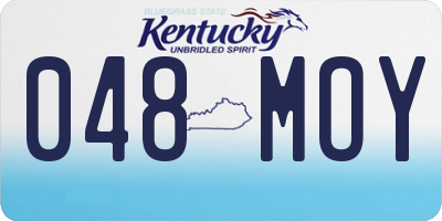 KY license plate 048MOY