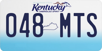 KY license plate 048MTS