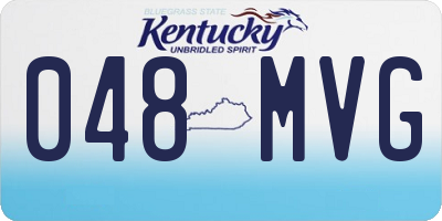 KY license plate 048MVG