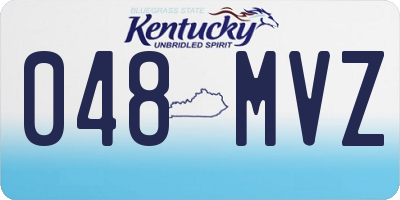 KY license plate 048MVZ