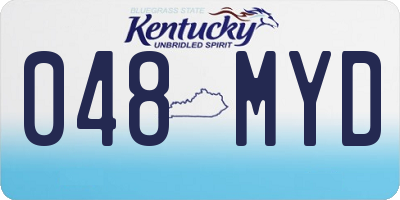 KY license plate 048MYD