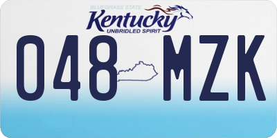 KY license plate 048MZK