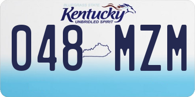 KY license plate 048MZM