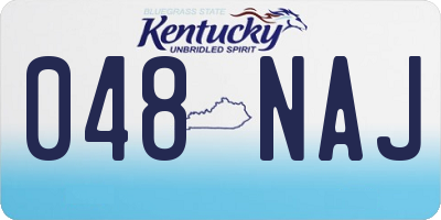 KY license plate 048NAJ