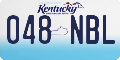 KY license plate 048NBL