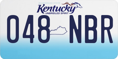 KY license plate 048NBR