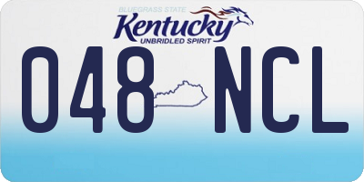 KY license plate 048NCL