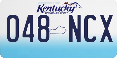 KY license plate 048NCX