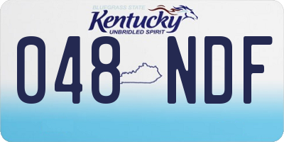 KY license plate 048NDF