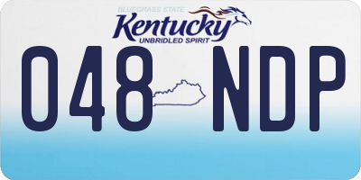 KY license plate 048NDP
