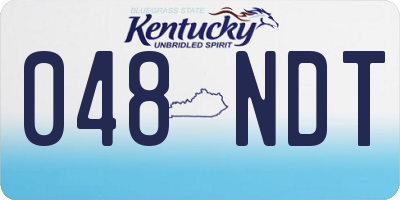 KY license plate 048NDT