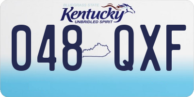KY license plate 048QXF
