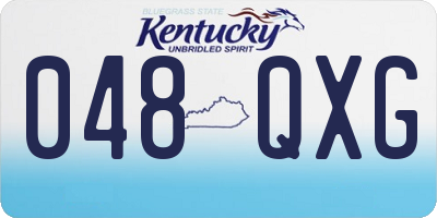 KY license plate 048QXG