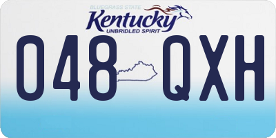 KY license plate 048QXH