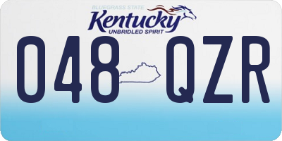 KY license plate 048QZR