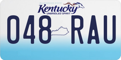 KY license plate 048RAU
