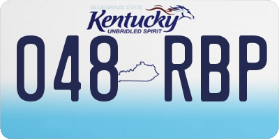 KY license plate 048RBP
