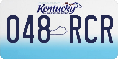 KY license plate 048RCR