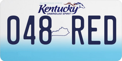 KY license plate 048RED
