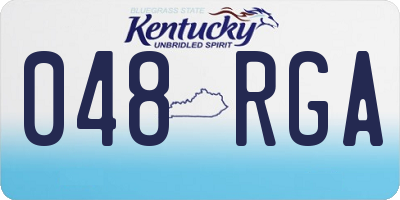 KY license plate 048RGA