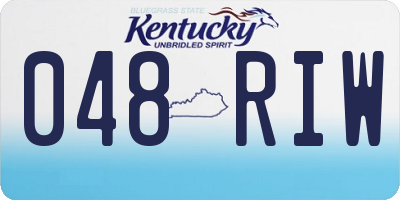 KY license plate 048RIW