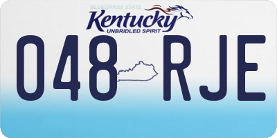 KY license plate 048RJE