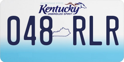 KY license plate 048RLR