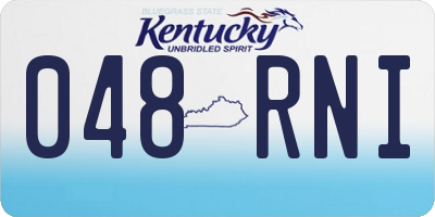 KY license plate 048RNI