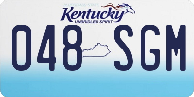 KY license plate 048SGM