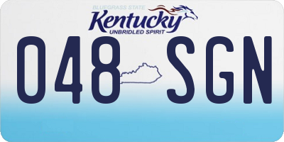 KY license plate 048SGN