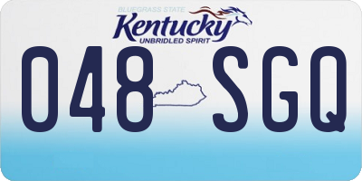 KY license plate 048SGQ
