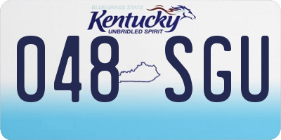 KY license plate 048SGU